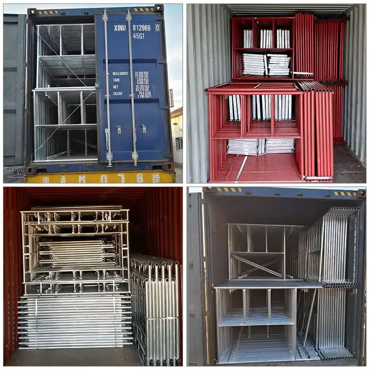 DoorFrameScaffoldWalkThroughLaddersGalvanizedMobileSteelHFrameRinglockScaffoldingforConstructionLayher