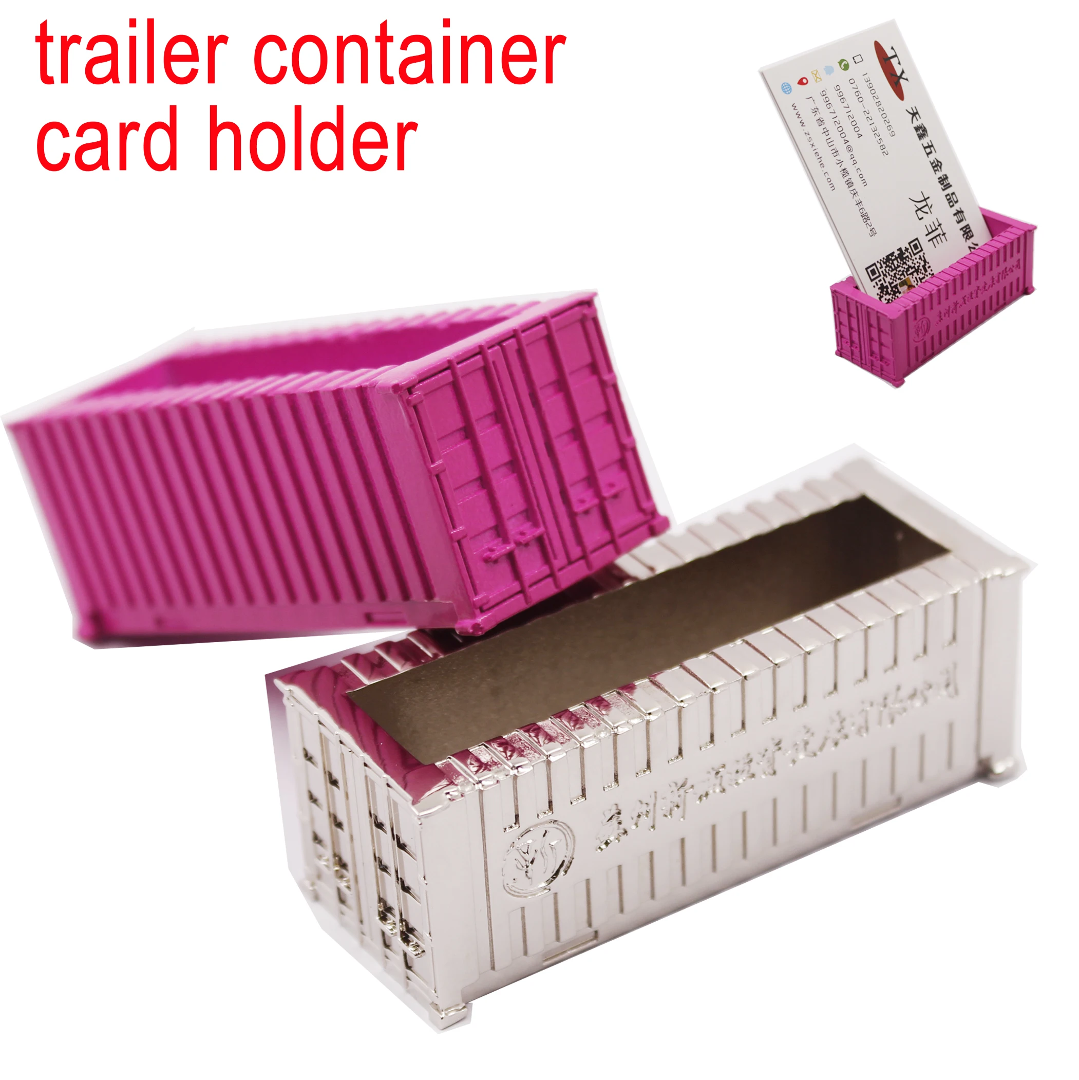 3D грузовик прицеп контейнер форма бизнес имя держатель карты Настольный набор сувенир транспортная компания подарок