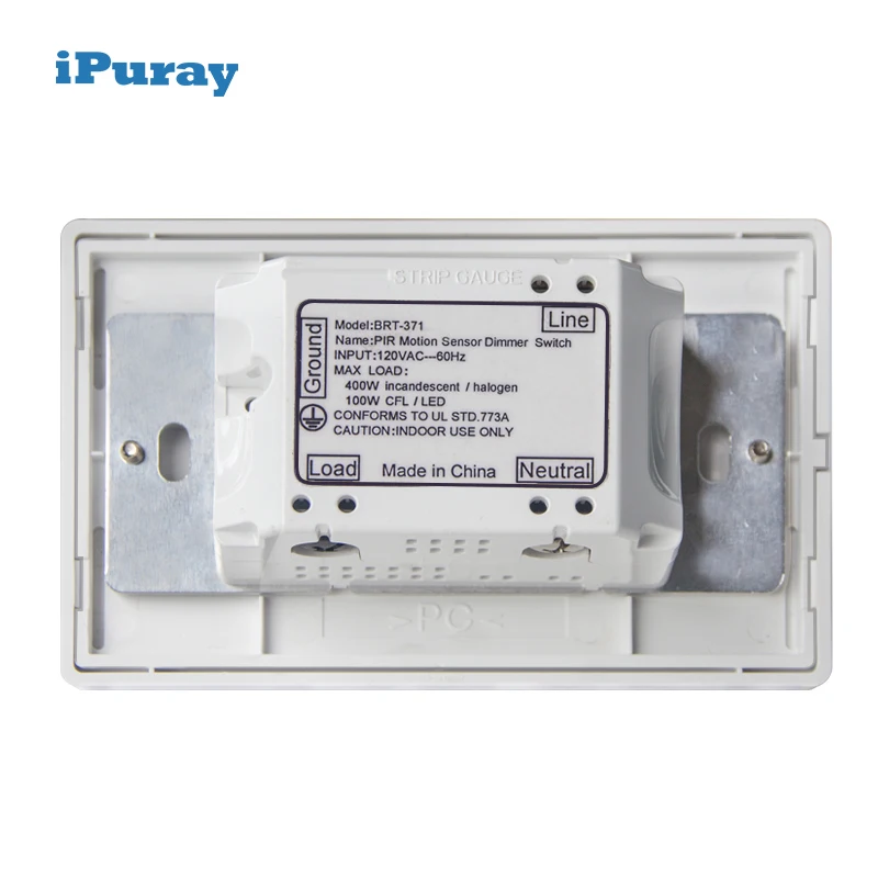 US Style PIR Motion Sensor Switch with Dimmer function
