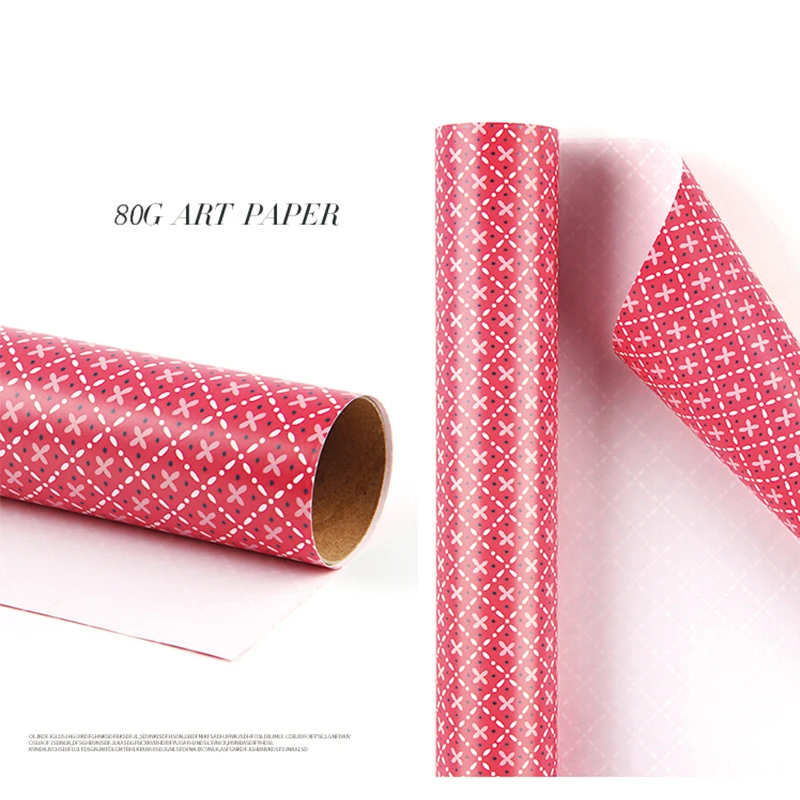 Attractive custom  80g eco friendly  Wrap Art Paper Sheet and Roll stock ready to ship  For Daily korean wrapping paper set