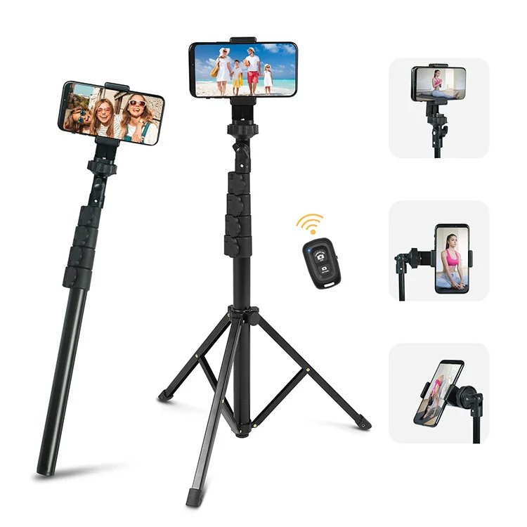 
Portable Video Stand For Smartphone DSLR Camera Tripod Holder With Blue tooth Remote For Selfie Photography Mobile Tripod Stand 