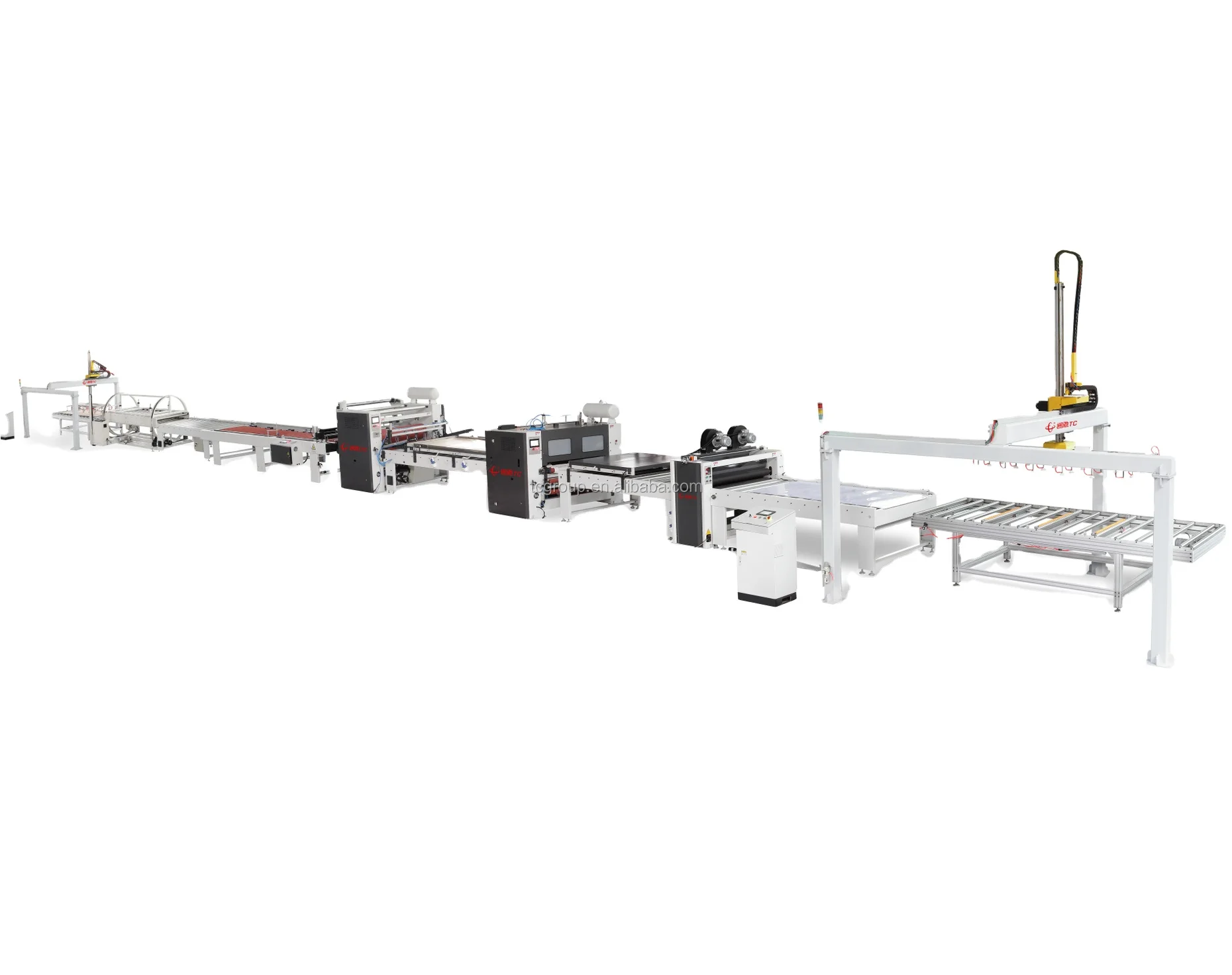 TC factory sale price HPL Acrylic 1350mm high glossy PUR mdf Laminating  machine  use for furniture