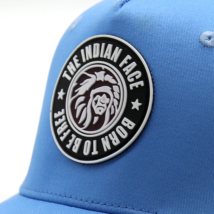 Custom 5-Panel Trucker Hat Cap 100% Cotton Mesh Adult Outdoor Casual Summer Use Rubber Patch Embroidered Logo Baseball Cap Style