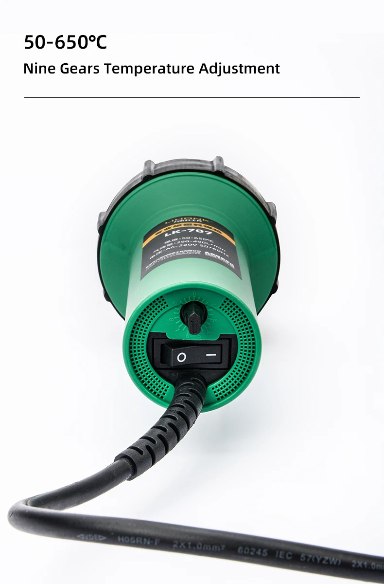 LK707-2  plastic welding kit hot air welding gun electric heat weld torch 1600 watts professional welder tool