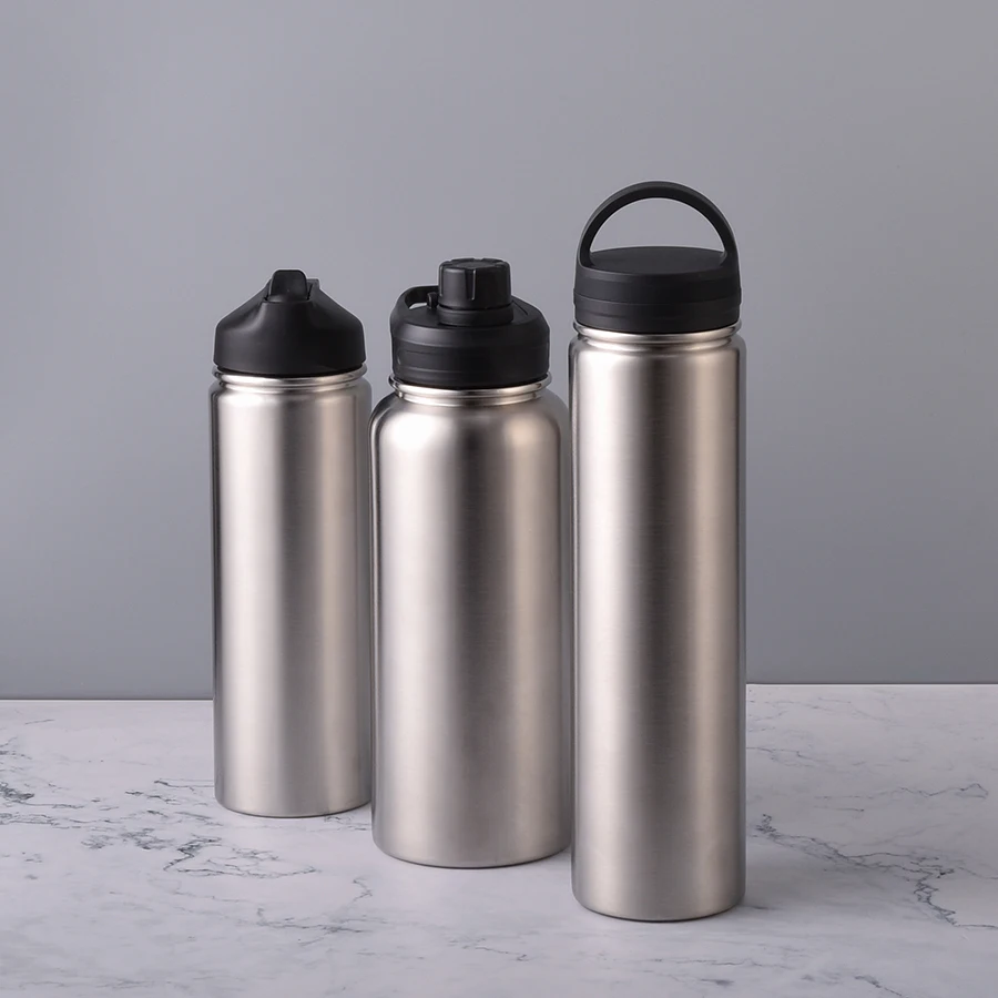 Герметичная Спортивная бутылка для воды с вакуумной изоляцией и двойными стенками, бутылки для воды из нержавеющей стали