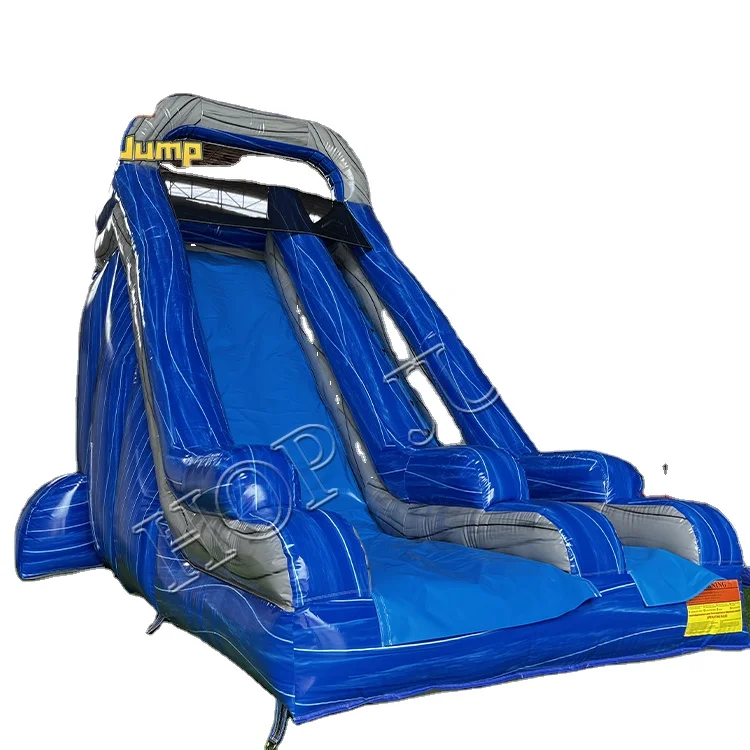 blue marble inflatable water slide bouncer connecting swimming pool in stock ready to ship 20ft