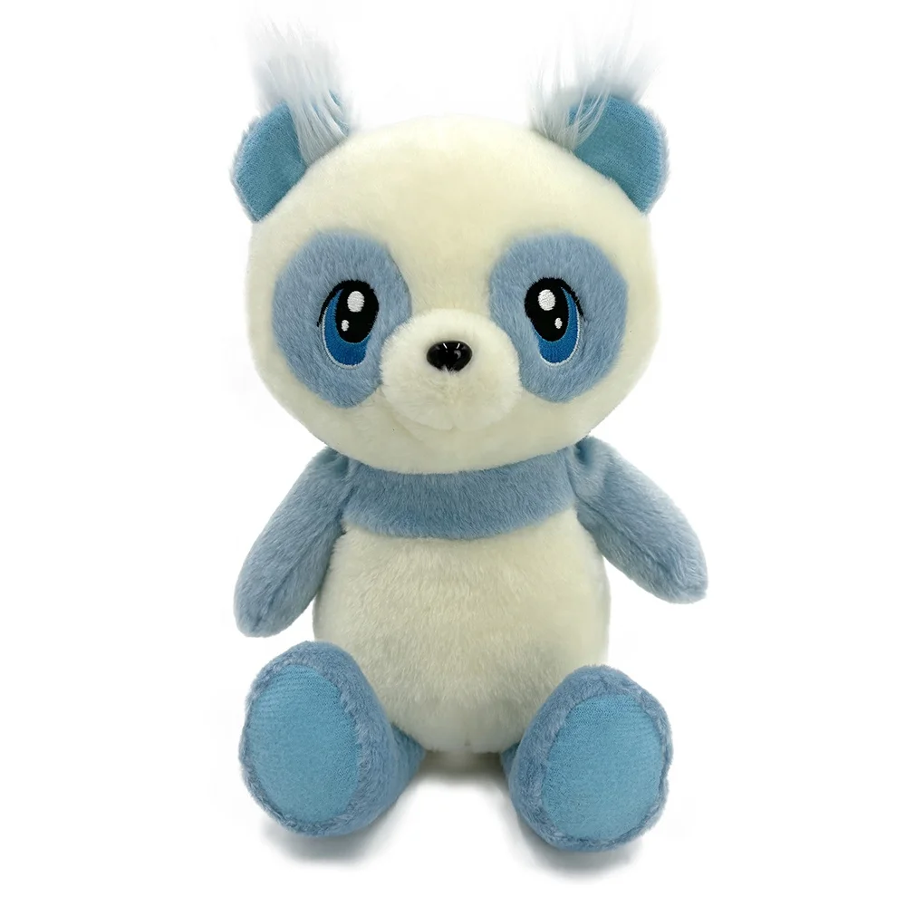 Custom Big Embroidery Eyes Blue Bear Doll  Hand Moving Funny Talking Stuffed Bear Plush Toys