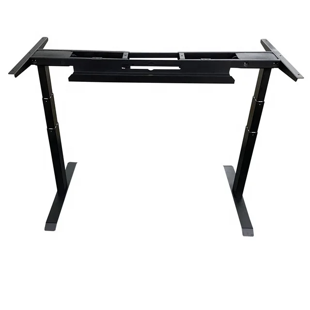 Dual motors three sections 640-1290mm electric height adjustable sit standing up desk