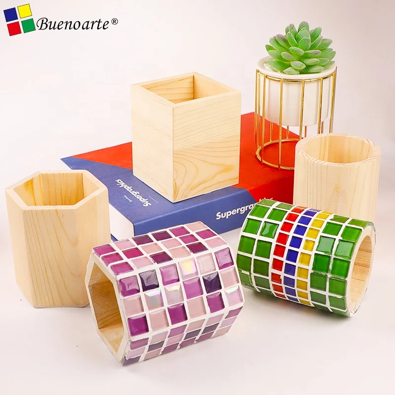Pen Container DIY Brush Pot Base For Glass Mosaic Tile Creative Hobbies And Painting Decoration Craft Hobby Arts Decoration