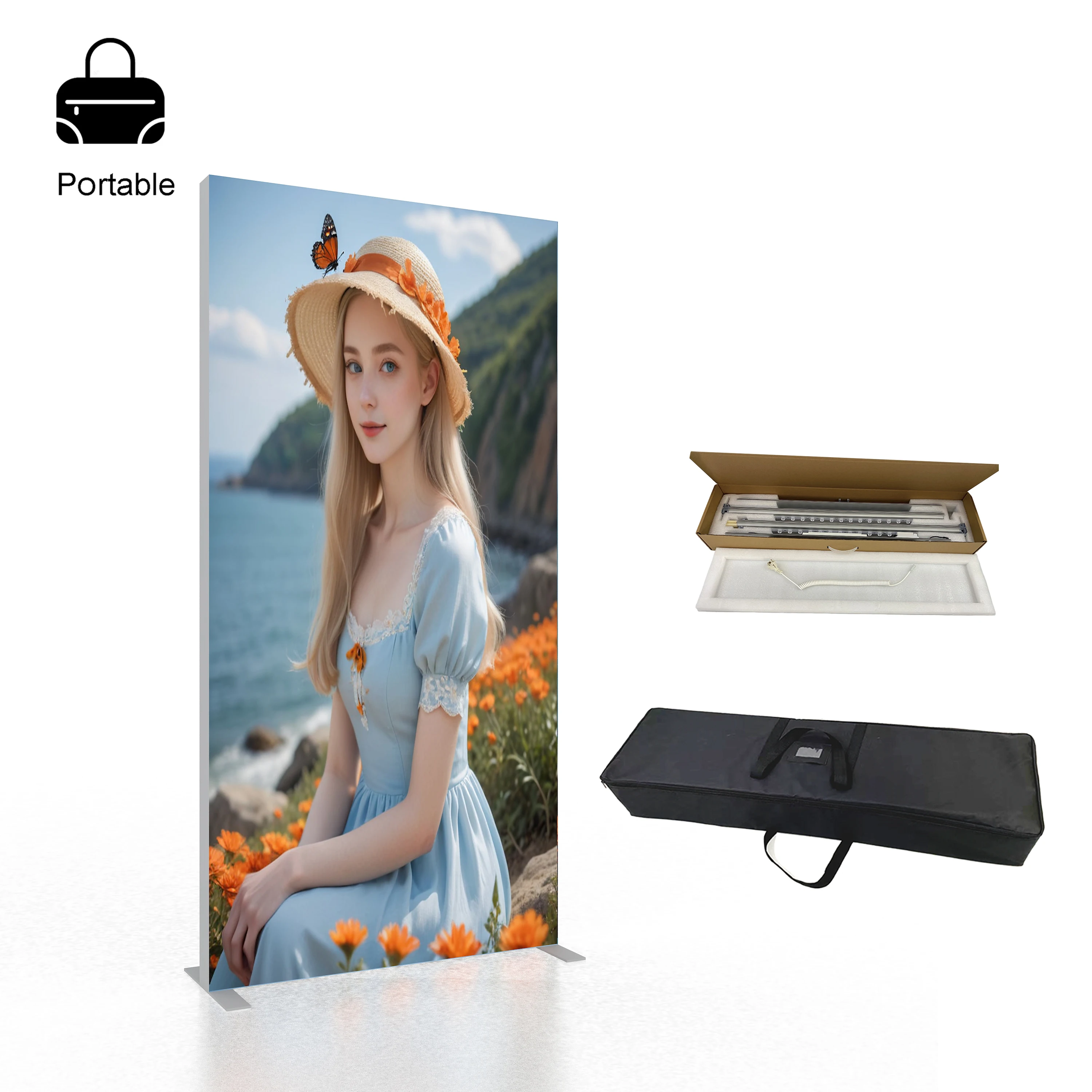 anew Seg light box Frame Exhibition Trade Show Booth Aluminum Profile Lightbox ultra thin light box side led light box frame