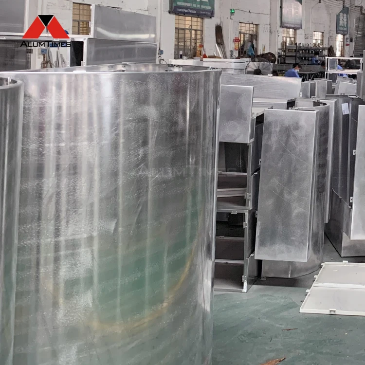 Aluminum Column Curved Flexible Plate Cladding Panel With Modern Design Building Material For Lobby Station Exterior Wall