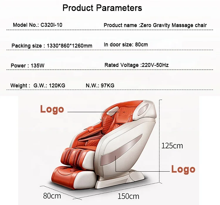 Ningde Crius C320L-10 Thai Stretch 4D Zero Gravity Luxury Electric Shiatsu Thermal Intelligent Recliner 5D Foot Massage Chair