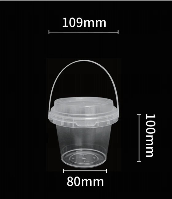 Factory Sale Takeaway Cup Clear 500/750/1000 ML Plastic Cup Disposable Pp Bucket  for Boba Milk Tea With Lid and Handle