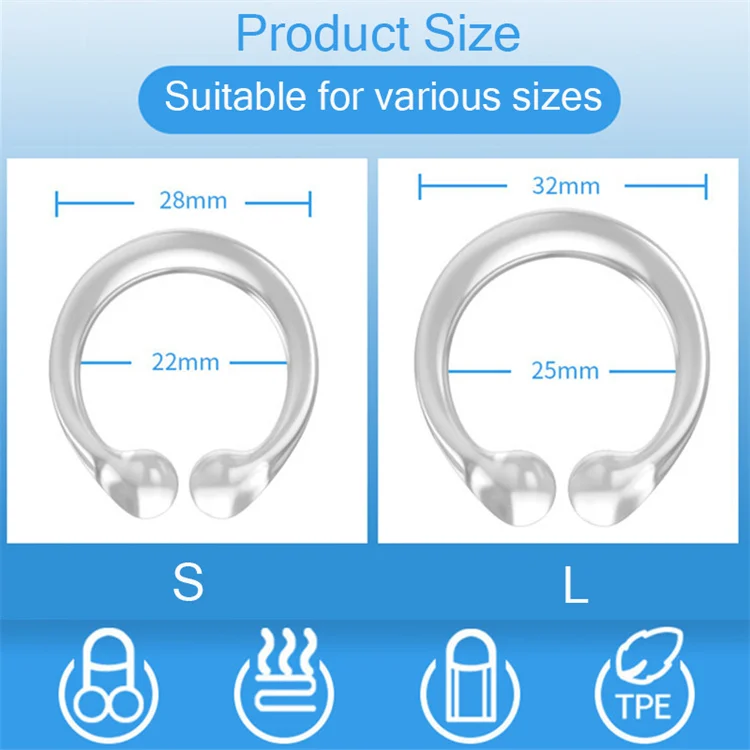 Penis Rings 2PCS Male Foreskin Correction Cock Rings Chastity Cage Training Device Delay Ejaculation Sex Toys for Men Couple