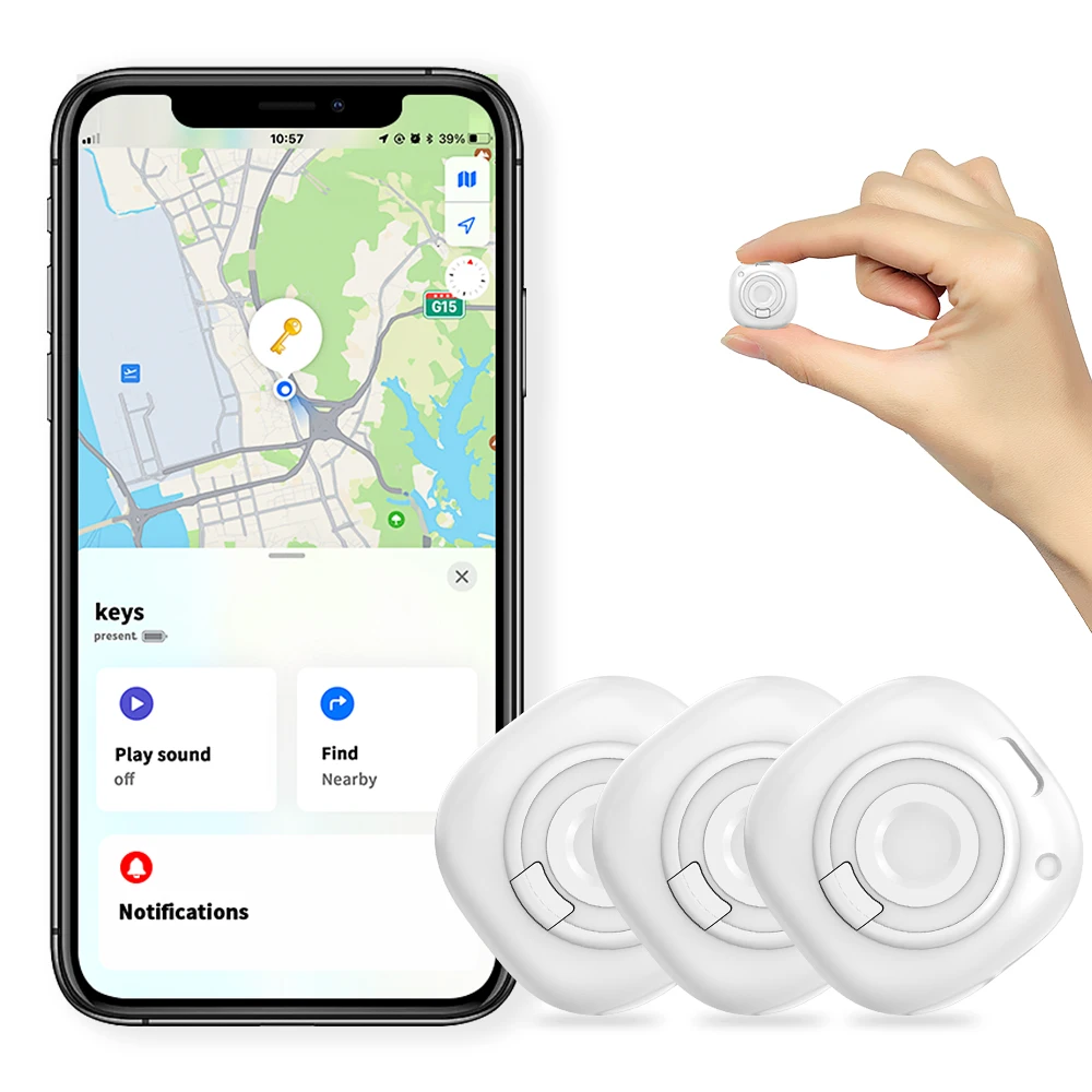 Tize New Arrival Smart Tag Find My Tag AirTag Tracker Locator Finder for Pet Keys Wallet Card Bag Anti-lost Device