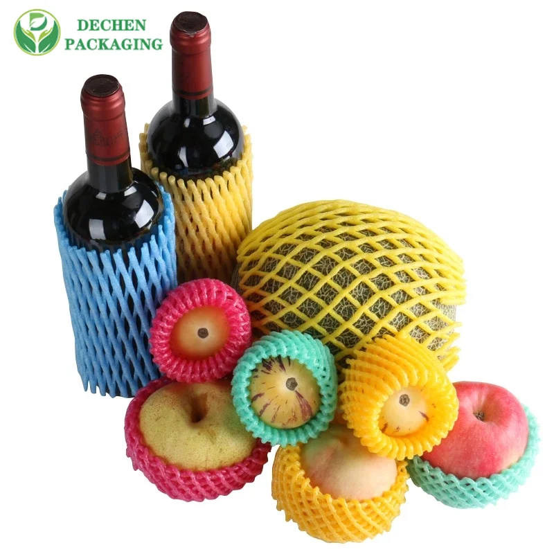 Guava Papaya Apple Wine Bottle Packing Net Sleeves Fruit Protection EPE Foam Netting