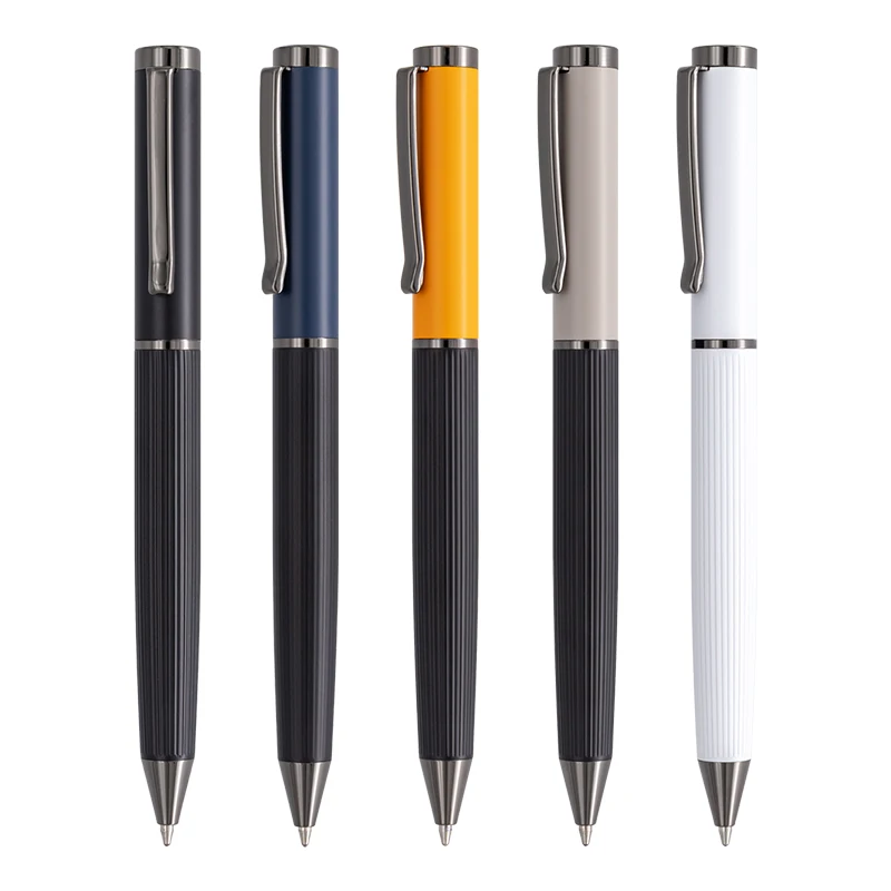 New Design Elegant Signature Pen Creative Twist Ballpoint Pen 1.0mm Luxury Metal Ball Pen with Custom Logo for Business