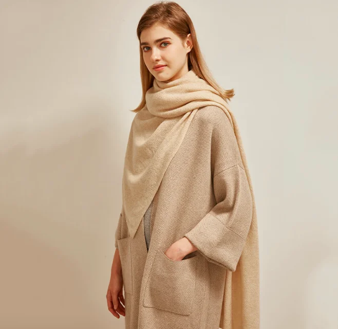 fashion factory wholesale style Ladies knitting rhomboidal checked cashmere shawl