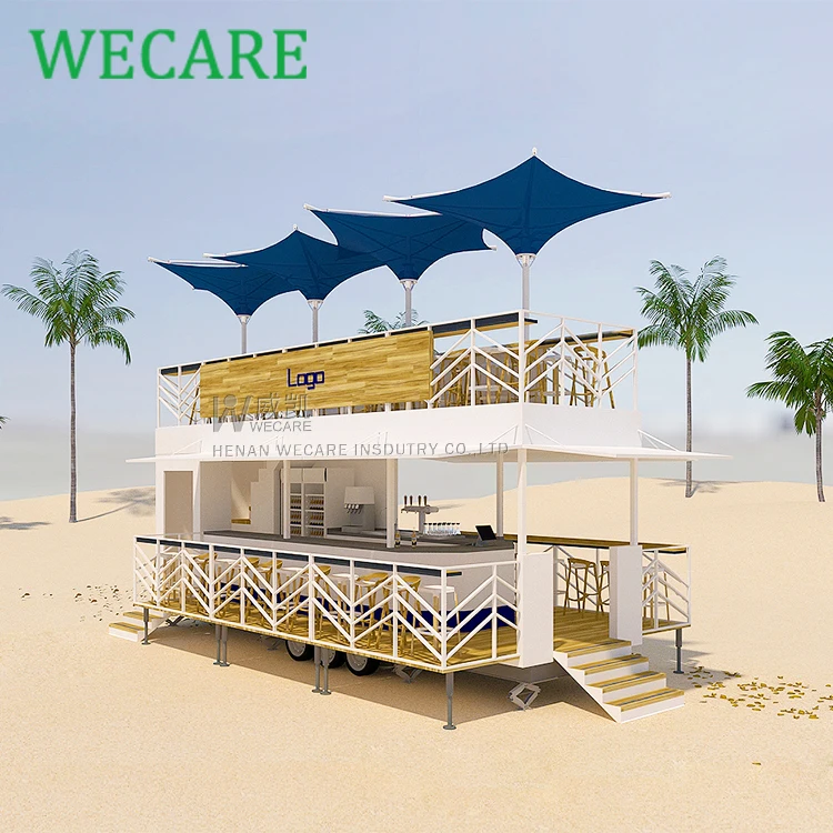 WECARE 800BT двухэтажный прицеп для пищевых продуктов мобильная Кухонная Тележка