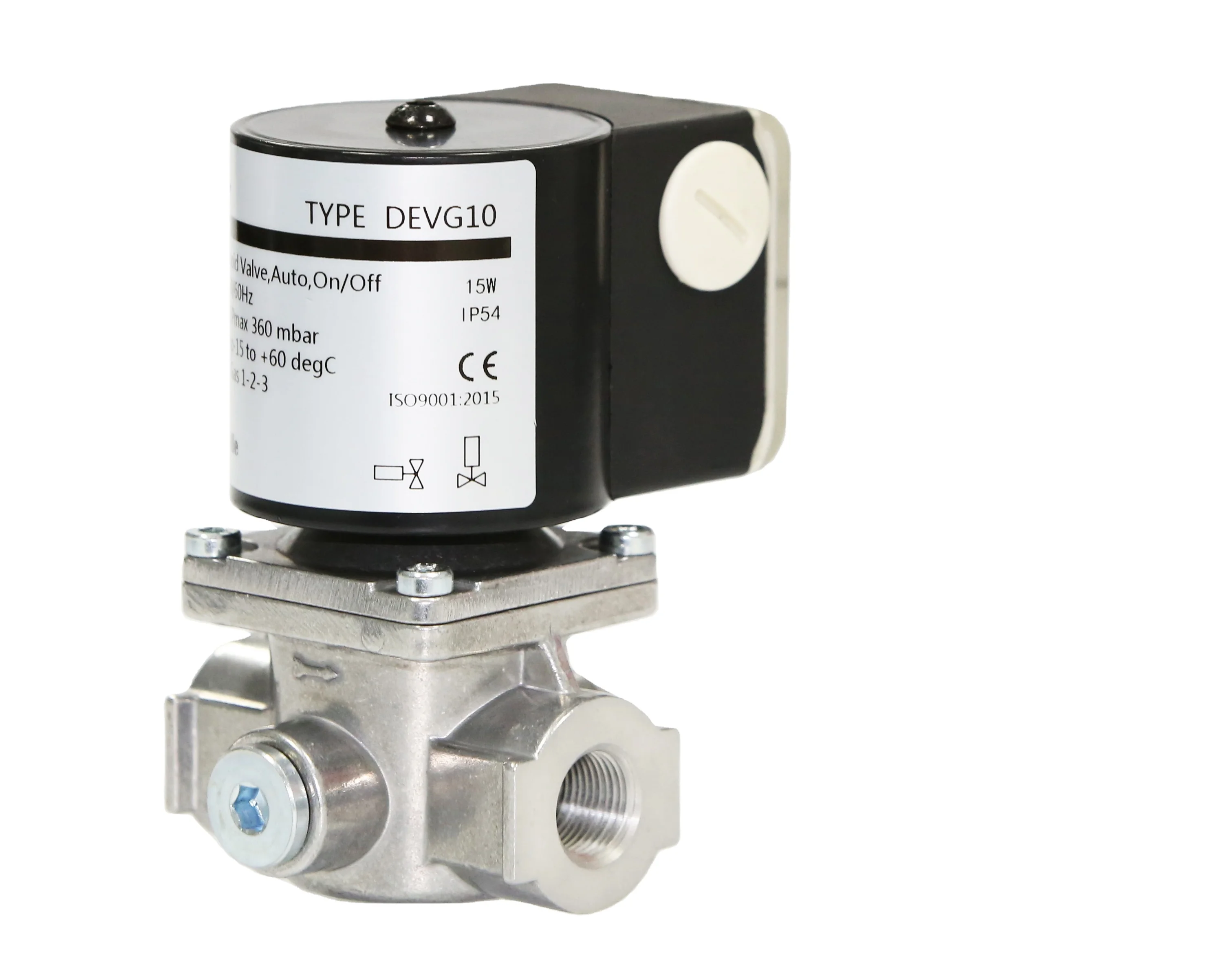 Высококачественный электромагнитный клапан DEVG10 3/8 дюйма 360 мбар RP 3/8 дюйма