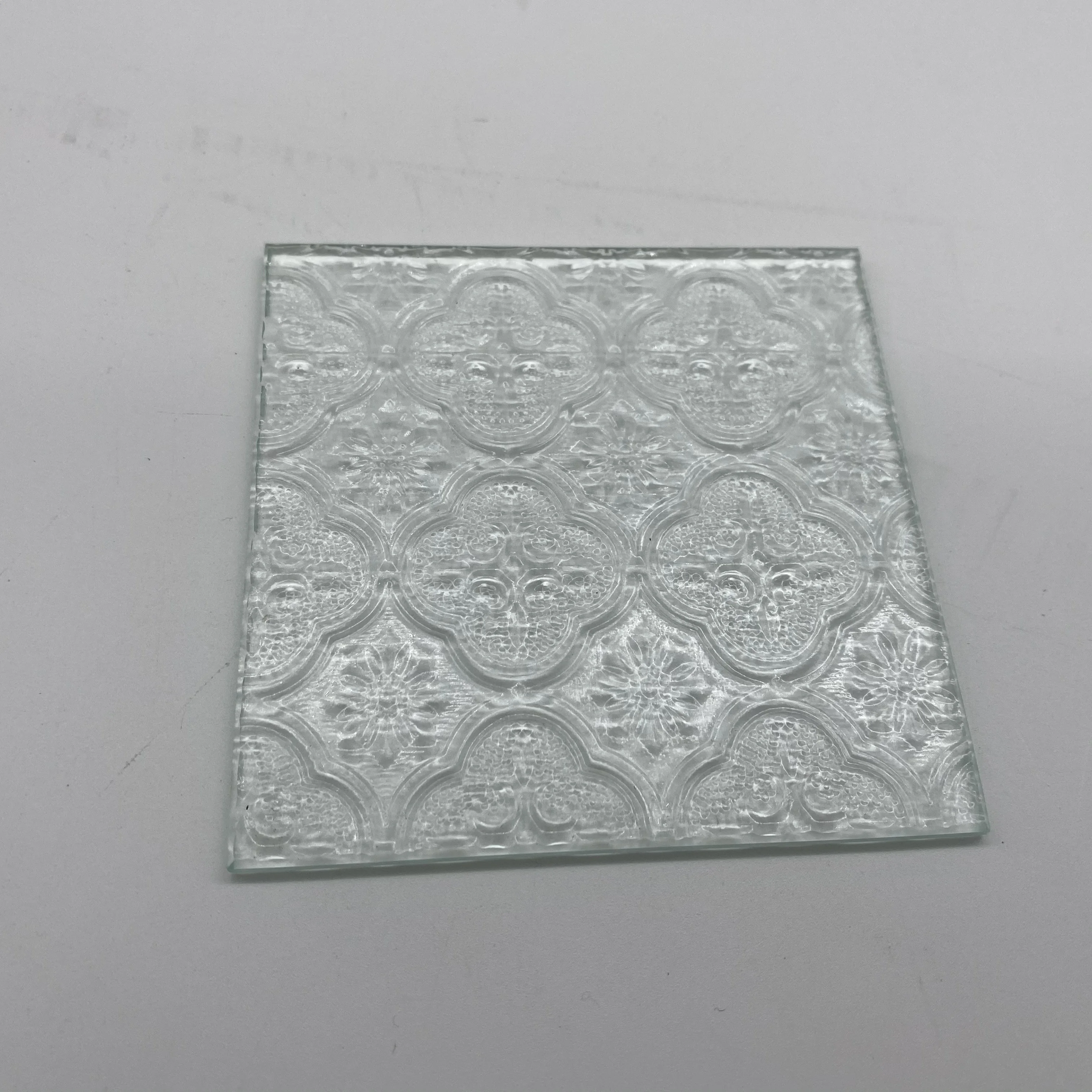 5mm 6mm 8mm 10mm 12mm Customized design Figure Glass Tempered Pattern Glass Begonia embossed glass