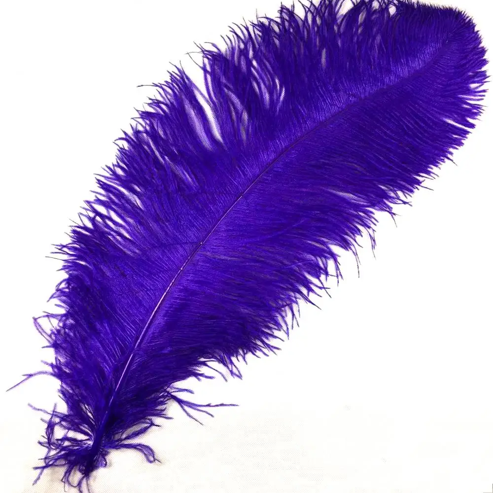 Purple Dyed Colors Large Artificial Plumes 15-75cm Ostrich Feathers for Decorations