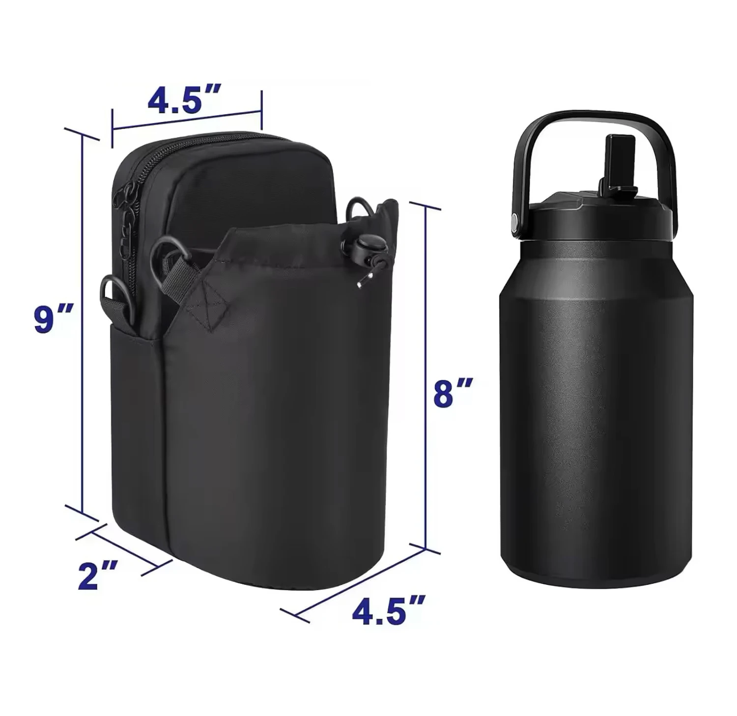Wholesale Waterproof Gym Water Bottle Shoulder Bag Travel Portable Magnetic Water Bottle Bag Carrier