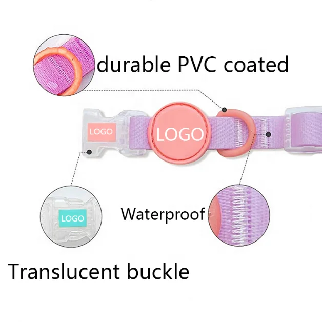 2023 pet supplies High Quality Anti-Mold Waterproof PVC Vinyl Coated Polyester Webbing Hunting Dog Accessories PVC Collar