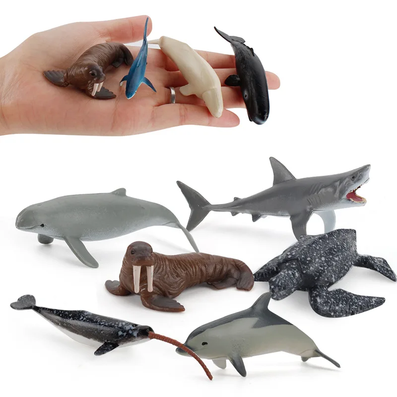 Wholesale PVC Marine Animals Solid Simulation Ocean Animal Figurines Toys Sea Lifelike Model Plastic Animal Toys