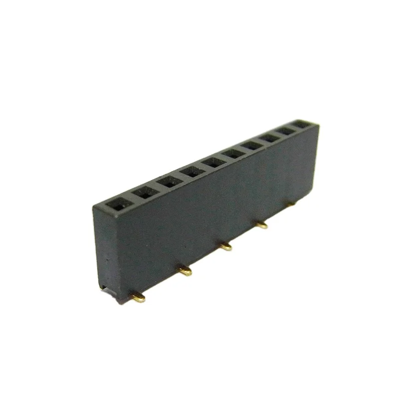 2.54 mm vertical SMT high insulation high temperature plastic female header plated