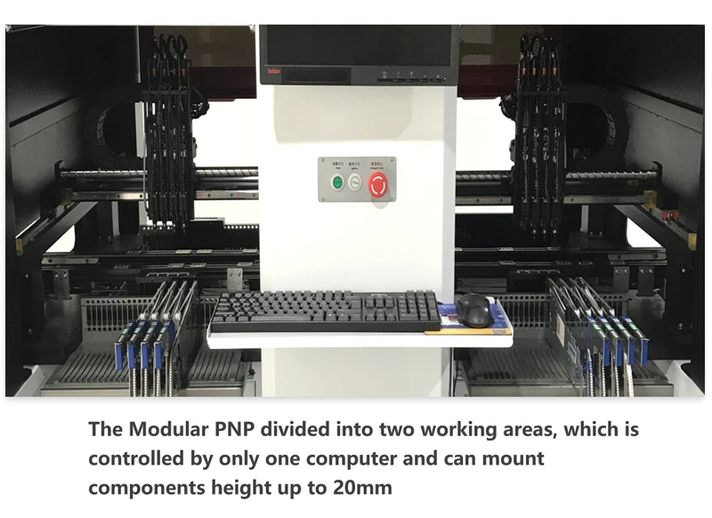 Fully Automatic 8 Head Pick and Place Machine DSQ800 LED Chip Mounter With 120 Feeder Position
