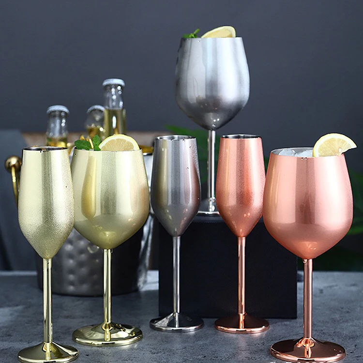 Stainless Steel Unbreakable Sparkling Champagne Goblet Wine Cup Mugs