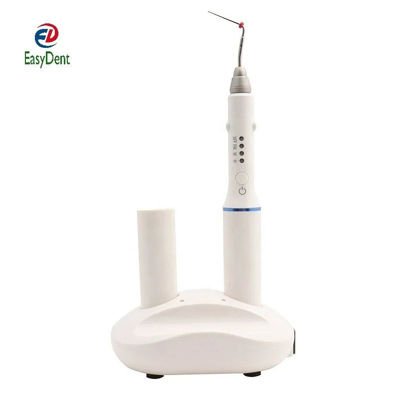 Dental machine Gutta Percha Obturation System Endo Heated Pen Cordless Wireless with 4 Tips And 2 Batteries white