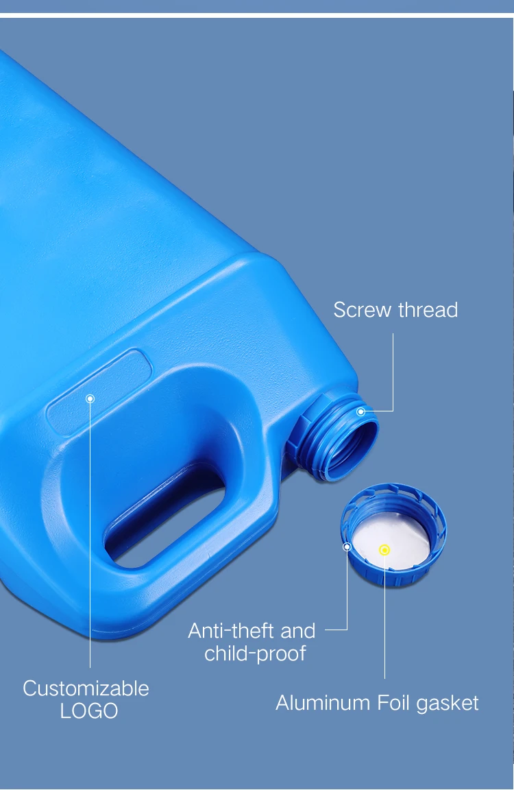 UMETASS 1Gallon Empty Square Plastic Bucket 5 literJerry Can  to fill detergent and chloros With Tamper-Proof Cover