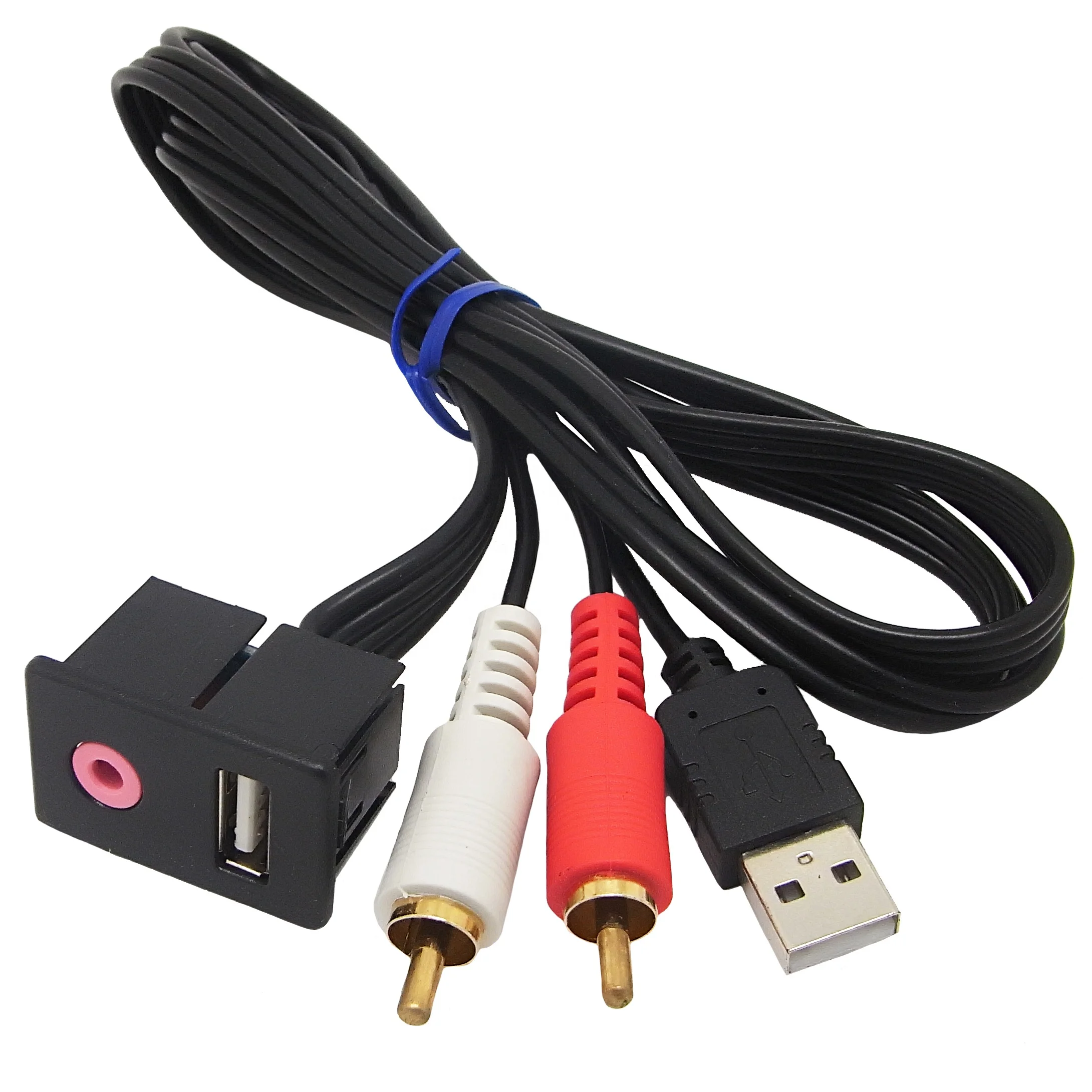 Утопленный монтажный кабель CHELINK 2RCA автомобильный аудиокабель RCA переходник с разъемом 3 5 мм USB разъем AUX для VW Toyota