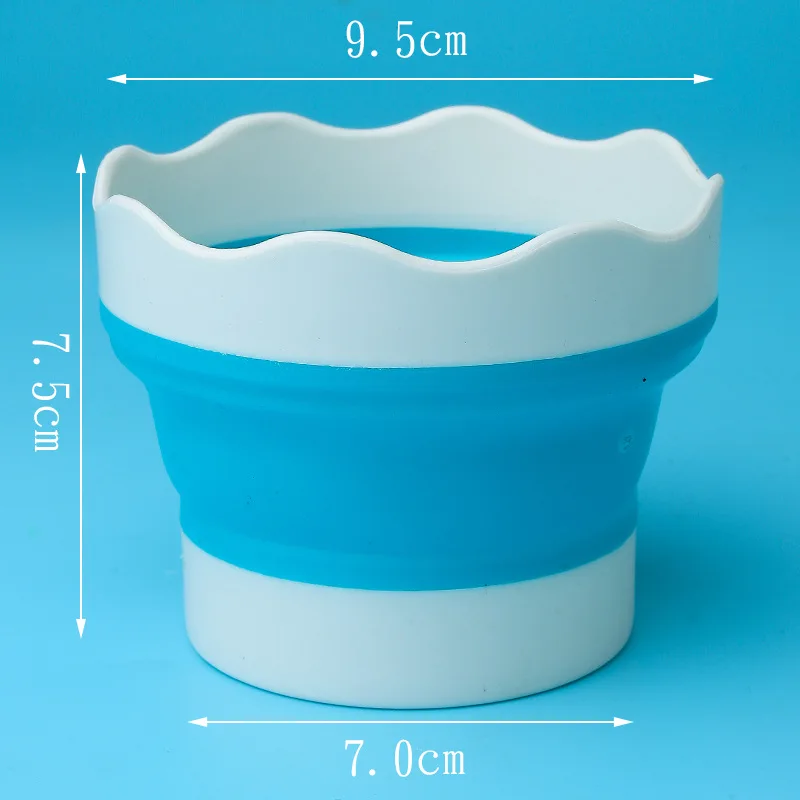 Paint Brush Washer Holder Cleaner Silicone Mini Foldable Painting Water Cup Washing Bucket Basin