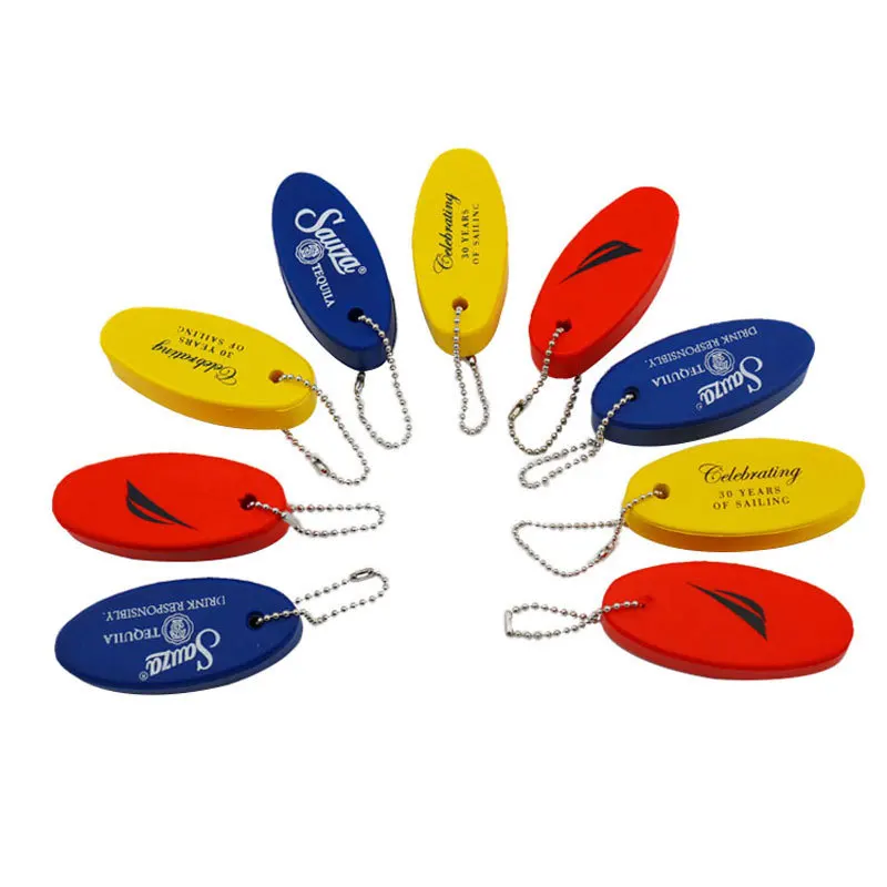 Wholesale eva foam floatable keychain keyholder  with rope