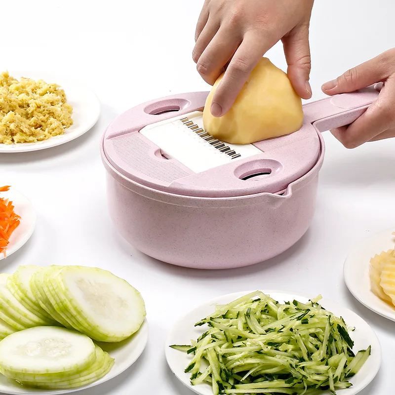 Kitchen Accessories Plastic Vegetable Fruit Cutter Chopper Shredding Grater Shredder Julienne Slicer Machine