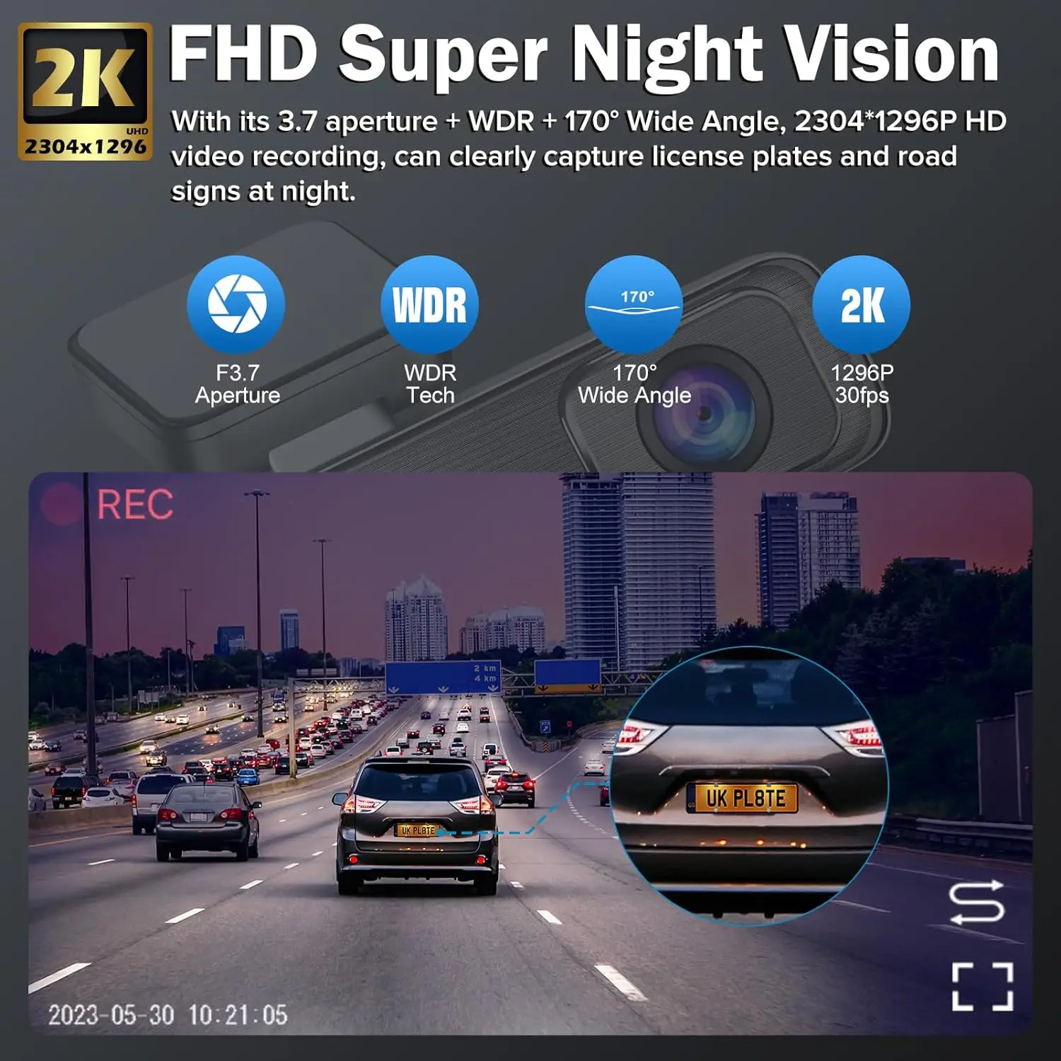 E-Too заводская цена супер камера ночного видения мини HD 1440P 2K автомобильный черный ящик сенсорный экран Wi-Fi видеорегистратор наливаемое транспортное средство