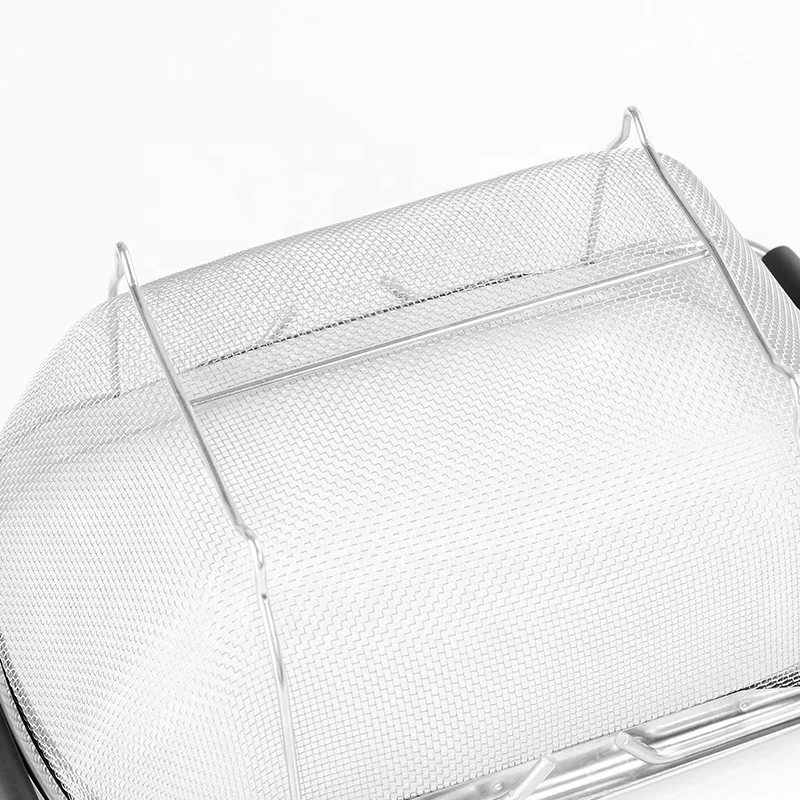 Strainer Stainless Steel Perforated Kitchen Sink Collapsible Bowl Colander Set Professional Washing Punching Basket Colander