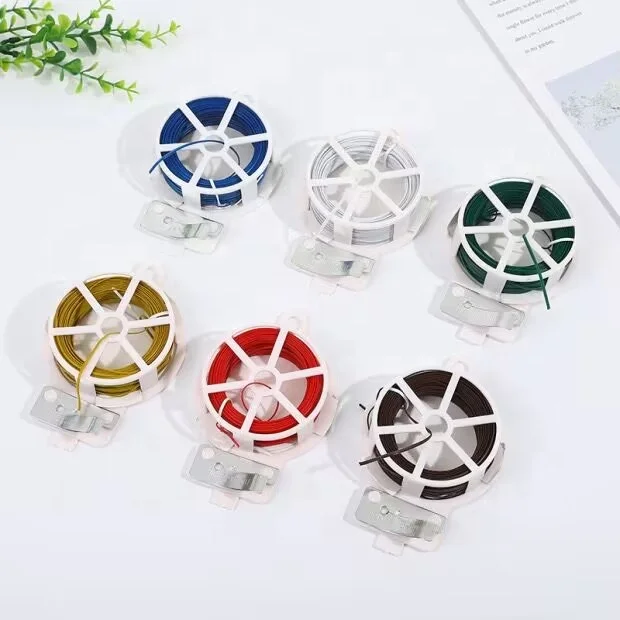 Garden pvc Soft 50M/100M Plant Tie With Cutter easy Twist Ties