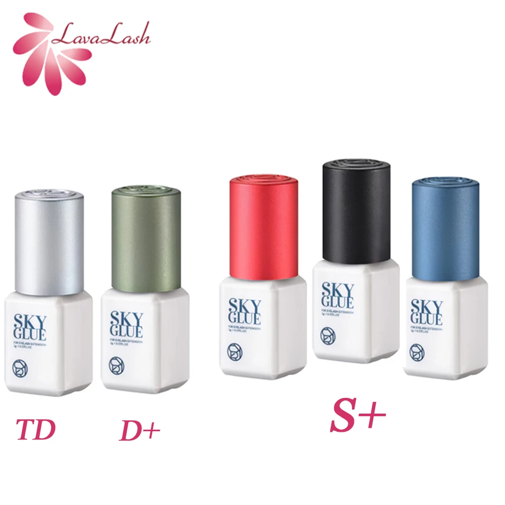 New Eyelash Extension Glue 5ml Sky Adhesive High Quality Korean Original Black glue Customized private label sky s+ glue