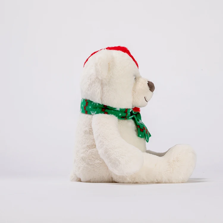 2022 New Design Custom Christmas Gift Cute stuffed Animals Plush Teddy Bear Plush Toy With Scarf And Hat