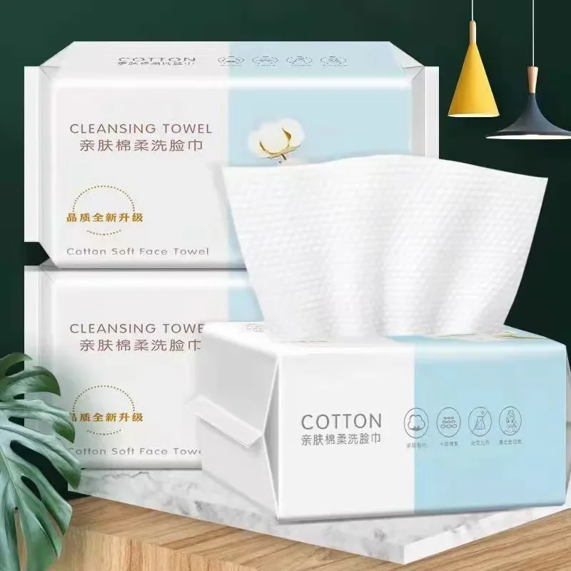 2025 jieshen Extra Thick Disposable face Towels - Gentle and Absorbent Cotton Makeup Remover Wipes high quality