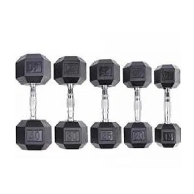 Wholesale 5 Kg 10kg Home Custom Logo Gym Fitness Equipment Cheap Rubber Free Weight Pounds Hexagon Dumbles Hex Dumbbell Set