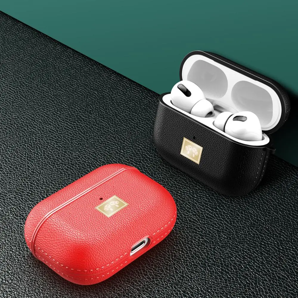 2020 Роскошный кожаный чехол-сумка для наушников Airpods Pro для Apple Air pod 3