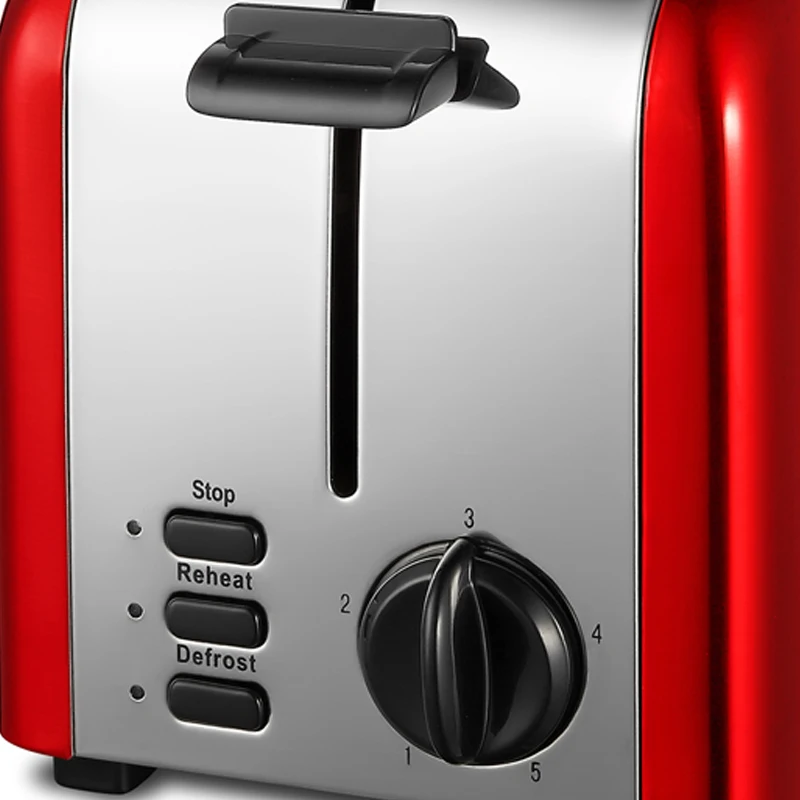 Тостер для домашнего использования, кухонный тостер из нержавеющей стали с 2 ломтиками, 2022