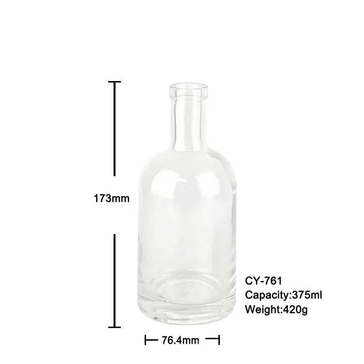 375ml Wholesale Glass Liquor Bottle Whisky Spirit Glass Bottle 700ml 500ml 375ml 200ml For Liquor