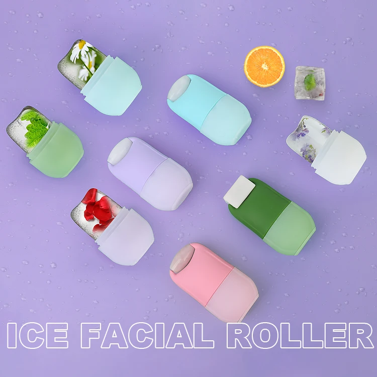 Reusable Facial Roller Silicone Ice Roller Face Massage Cube Ice Roller For Face Eyes