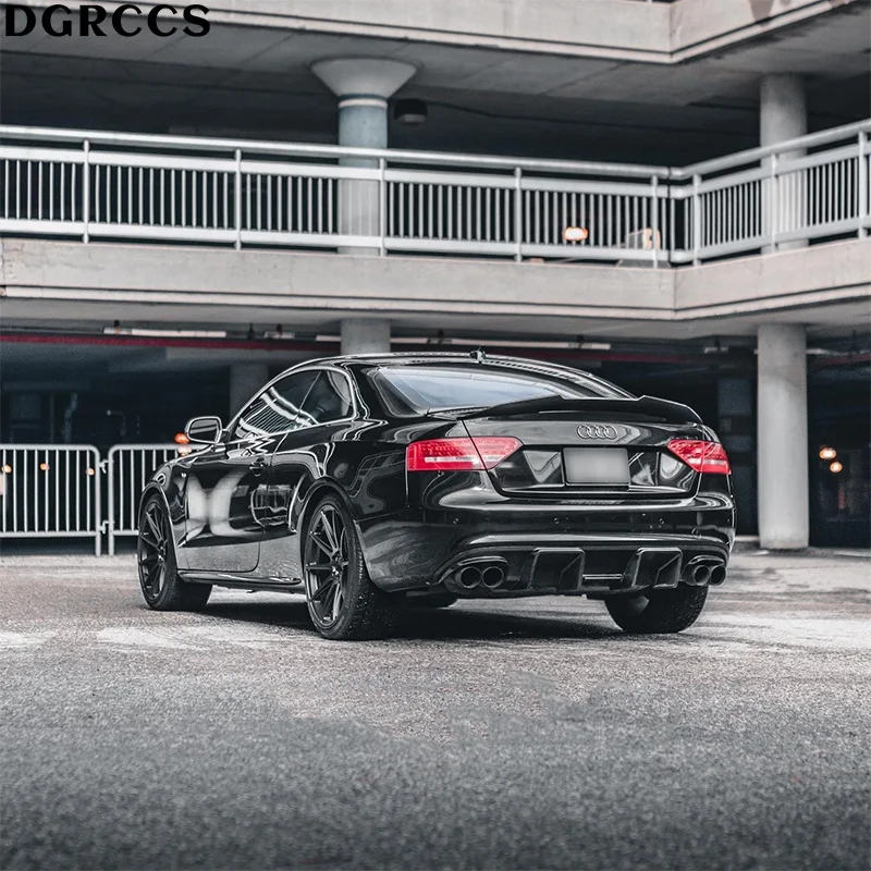 For AUDI A5 B8 B8.5 2Door Coupe 8T3 PSM Style Carbon fiber Rear Spoiler Trunk wing 2007-2017 Carbon fiber